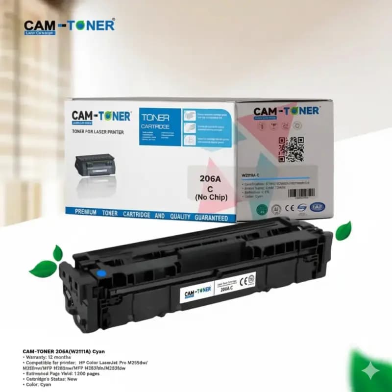 CAM-TONER 206A (W2111A) Cyan No Chip