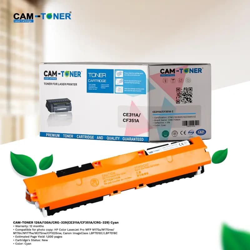 CAM-TONER 126A/ 130A/ CRG-329 (CE311A/ CF351A/ CRG-329) Cyan
