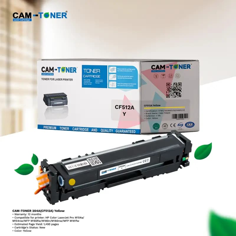 CAM-TONER 204A (CF512A) Yellow