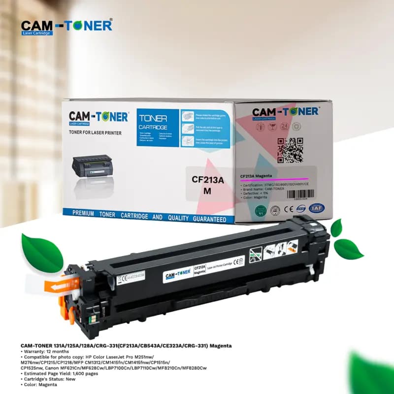 CAM-TONER 131A/ 125A / 128A / CRG-331 (CF213A/ CB543A/ CE323A/ CRG-331) Magenta