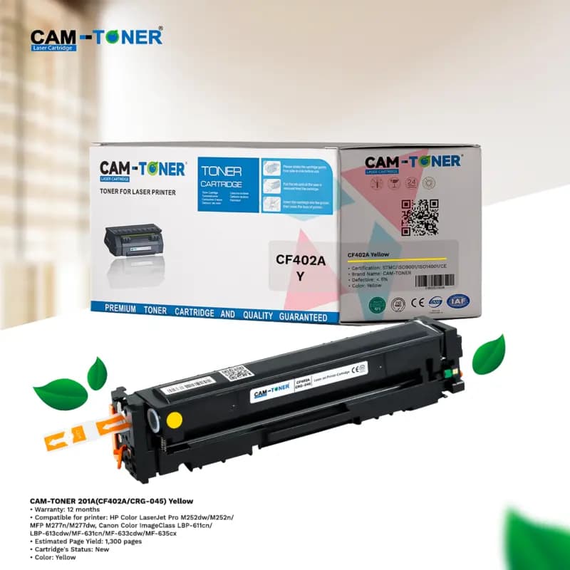 CAM-TONER 201A (CF402A/ CRG-045) Yellow
