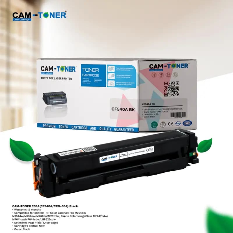CAM-TONER 203A (CF540A/ CRG-054) Black