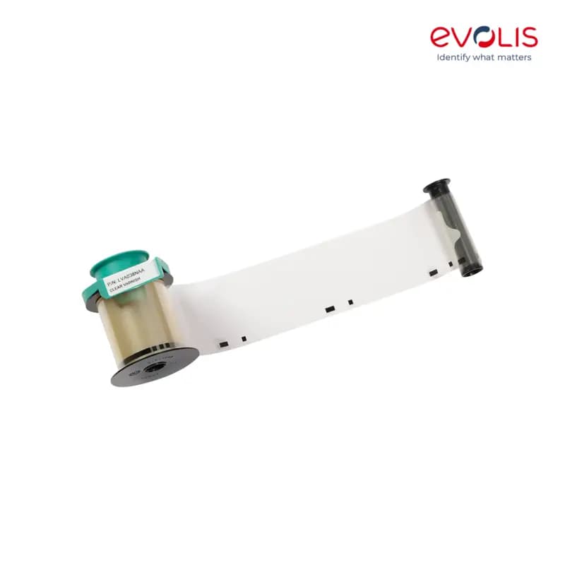 Ribbon Evolis LVA038NAA FILM CLEAR VARNISH 1200pints/Roll