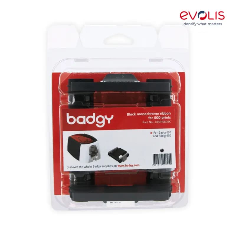 Ribbon Evolis CBGR0500F BLACKFLEX monochrome ribbon - 500 prints / roll